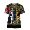 Remember Soldiers camo Australia and Kiwi Veteran 3D print shirts