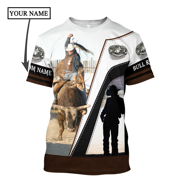 Personalized Name Bull Riding 3D All Over Printed Unisex Shirts Ride The Bull