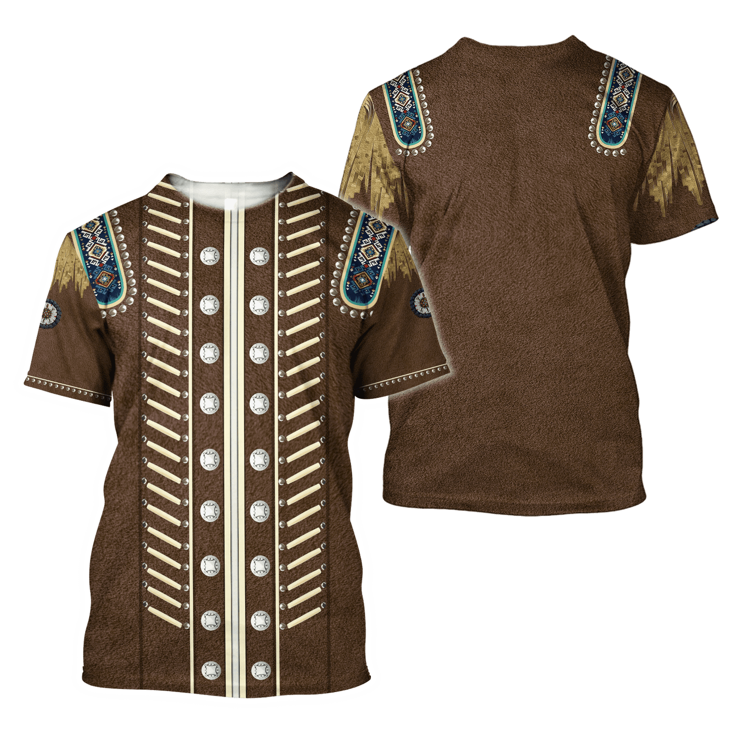 Native Cowboy Jacket No20 Cosplay 3D Over Printed Unisex Deluxe Hoodie ML