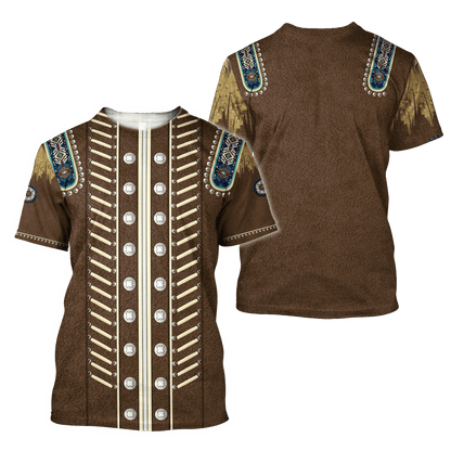 Native Cowboy Jacket No20 Cosplay 3D Over Printed Unisex Deluxe Hoodie ML