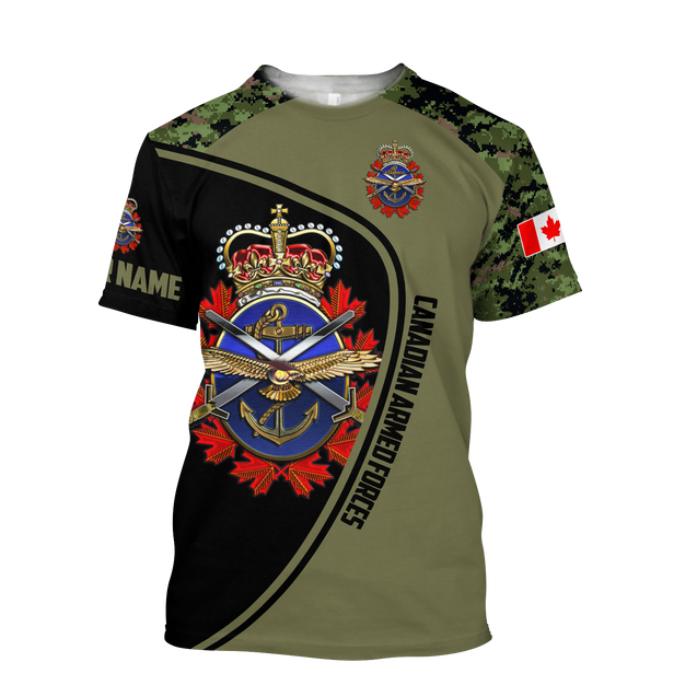 Personalized Name XTCanadian Armed Forces 3D Printed Shirts DA16032103