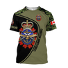 Personalized Name XTCanadian Armed Forces 3D Printed Shirts DA16032103