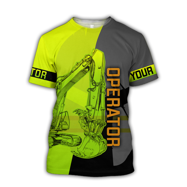 Customize Name Heavy Equipment Operator 3D All Over Printed Unisex Shirts