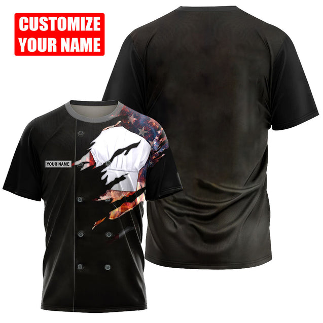 Custom Name American Master Chef 3D All Over Printed Unisex Shirts