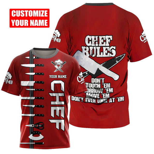 Custom Name Master Chef 3D All Over Printed Unisex Shirts