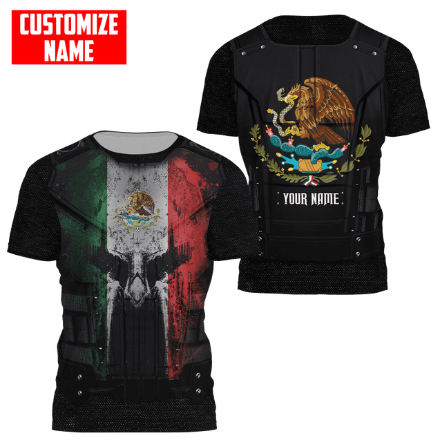 Customized Name Coat Of Arms Mexico 3D All Over Printed Unisex Shirts