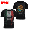 Customized Name Coat Of Arms Mexico 3D All Over Printed Unisex Shirts