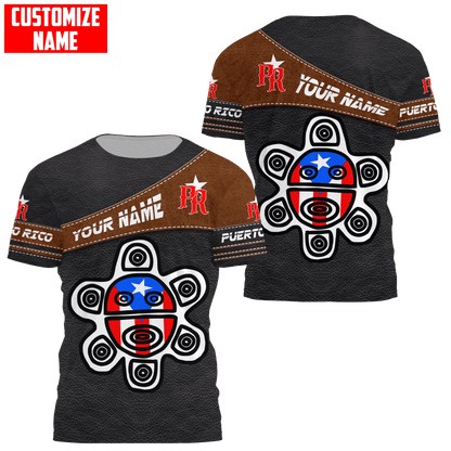 Customize Name Puerto Rico 3D All Over Printed Unisex Shirts