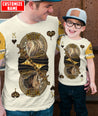 Gift For Son and Daughter Custom Name King Hearts Lion Poker 3D All Over Printed Shirts For Kids From 1 year - 15 years