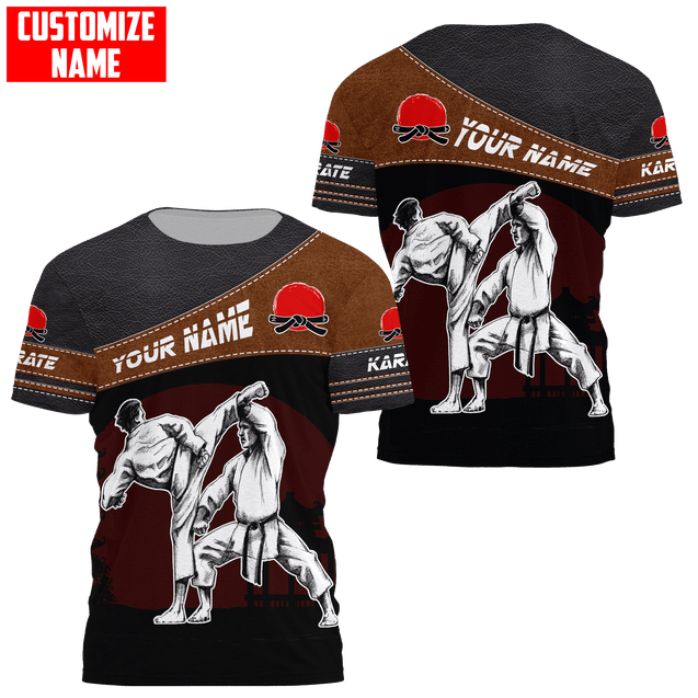 Customized Name Karate 3D All Over Printed Unisex Shirts