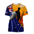 Lest we forget Australia Veteran 3D print shirt