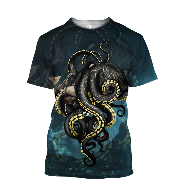 Premium Unisex Hoodie Kraken Octopus King of The Seven Seas IV ML