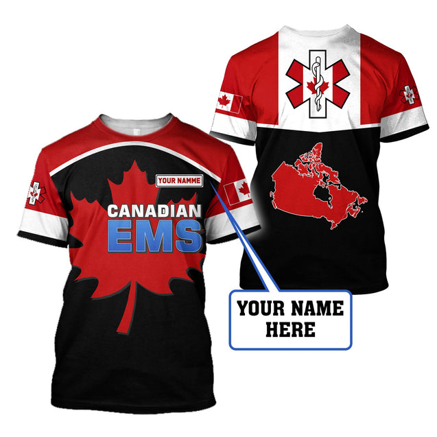 Personalized Name Canadian EMS 3D All Over Printed Unisex Shirts