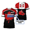 Personalized Name Canadian EMS 3D All Over Printed Unisex Shirts