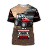 3D All Over Printed Tractor  Red  Unisex Shirts Custom Name XT NTN20022103