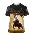 Personalized Name Bull Riding 3D All Over Printed Unisex Shirts Cowboy Up
