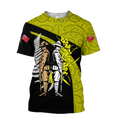 Anzac day the ode fern-wattle Australia and Kiwi Veteran yellow 3D print shirt