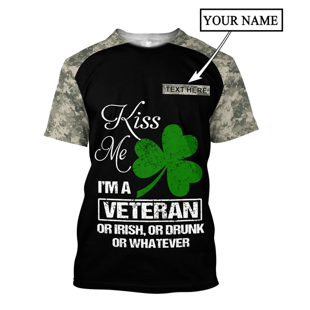 Irish Veterans - Persionalized Name 3D Hoodie Shirt For Men And Women