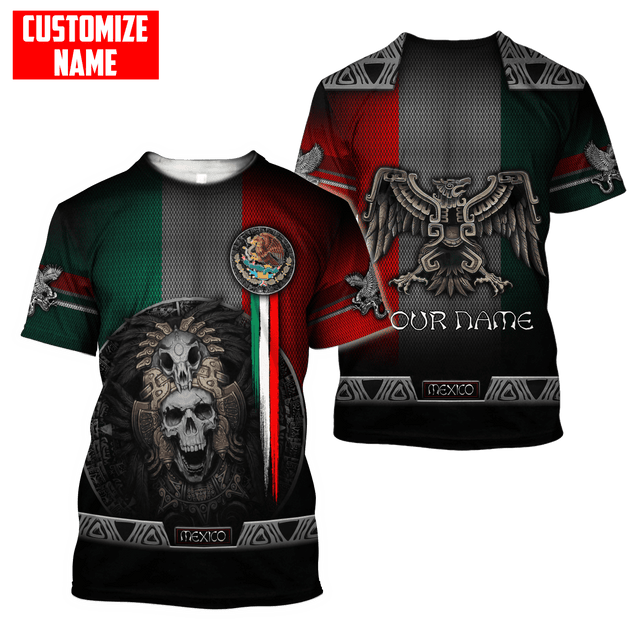 Customized Name Aztec Mexican 3D All Over Printed Unisex Shirts