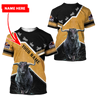 Personalized Name Bull Riding 3D All Over Printed Unisex Shirts Black Bull