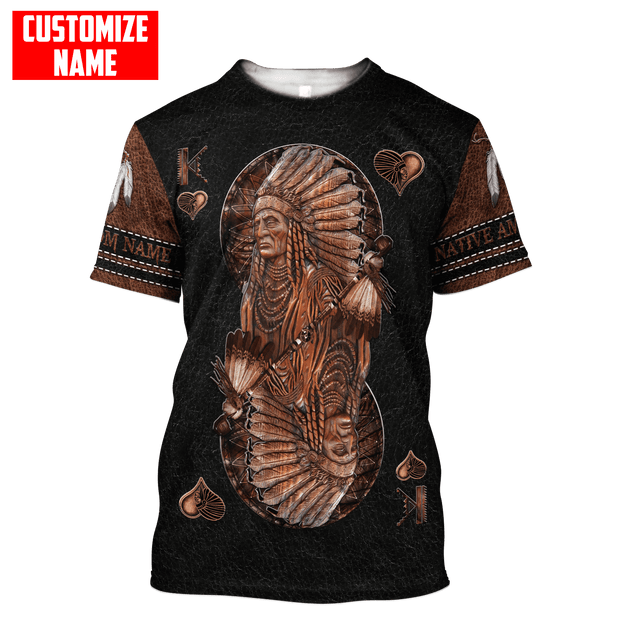 Customized name Native American 3D All Over Printed Unisex Shirts