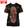 Customized name Native American 3D All Over Printed Unisex Shirts