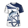 Custom name Marlin fishing boat team Catch and Release 3D Design print shirts