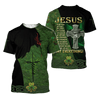 Irish Jesus Patrick Day 3D All Over Printed Unisex Shirt