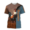 Rooster 3D All Over Printed Unisex Deluxe Hoodie ML