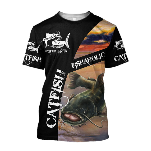 Catfish Chasing Lure Fishing Unique 3d print design shirts