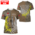 Custom name Anzac day The ode remembrance Soldier 3D printed shirts