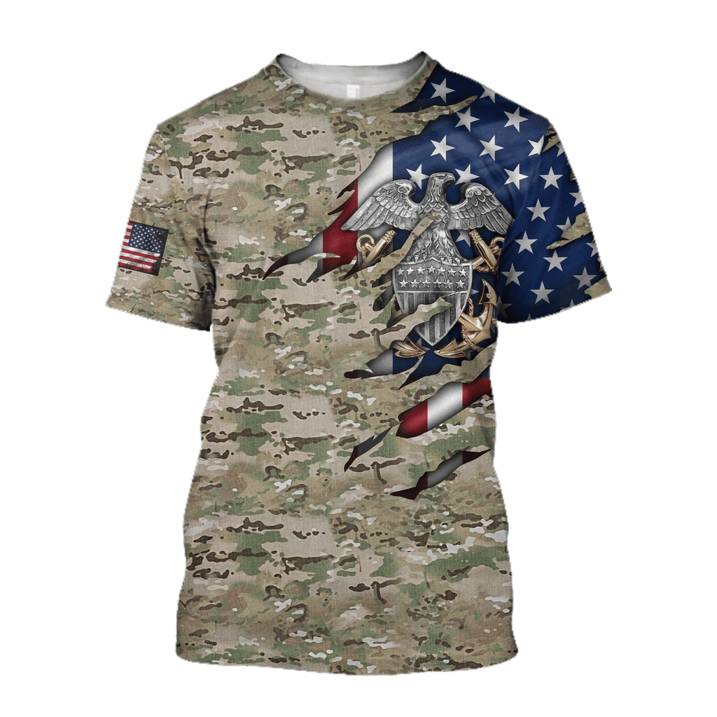 United States Navy 3D All Over Printed Unisex Shirts