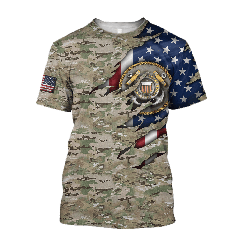 United States Coast Guard 3D All Over Printed Unisex Shirts