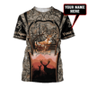 Deer Hunting Persionalized Name 3D All Over Printed Shirts