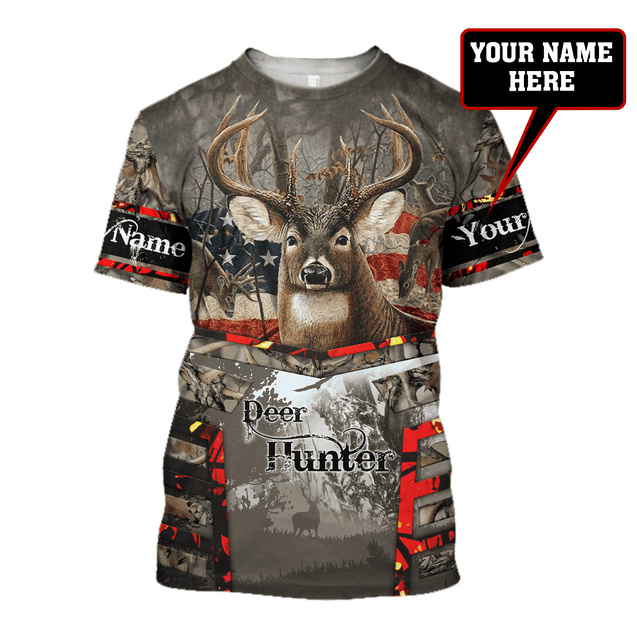 Deer Hunting Personalized Name 3D All Over Printed Shirts AM19052102