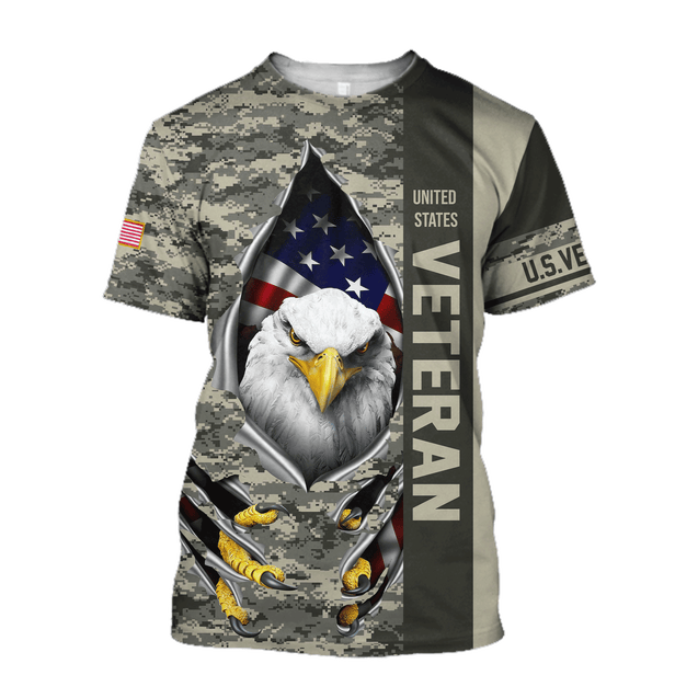 Eagle US Veteran 3D All Over Printed Hoodie AM24052108