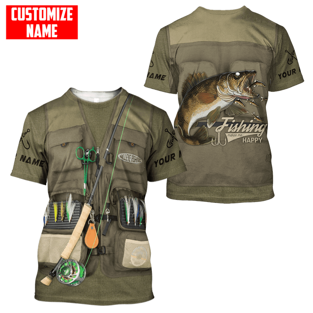 Customized name Fishing 3D All Over Printed Shirts