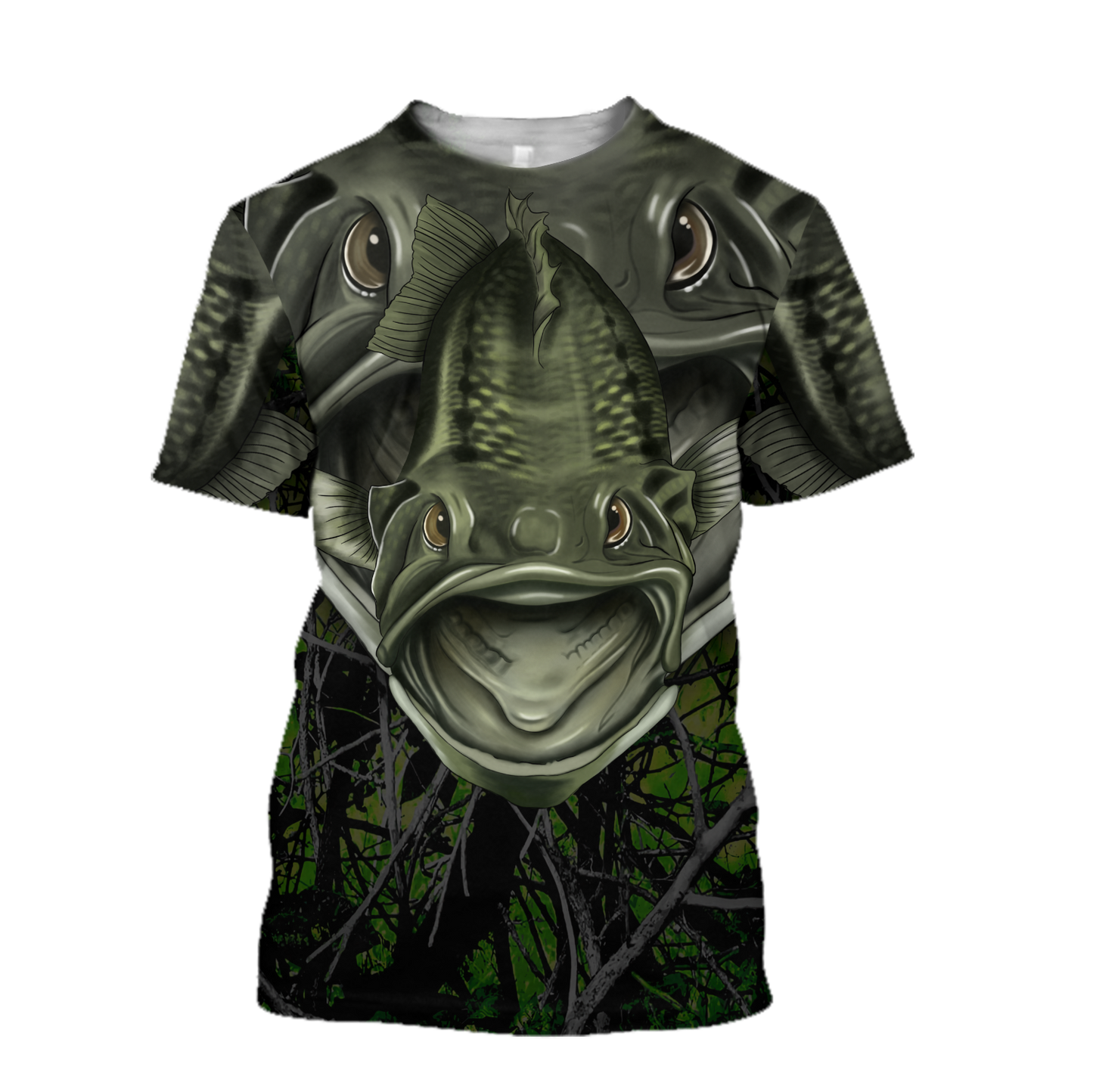 Largemouth Fishing Badass camo Cover 3d print shirts