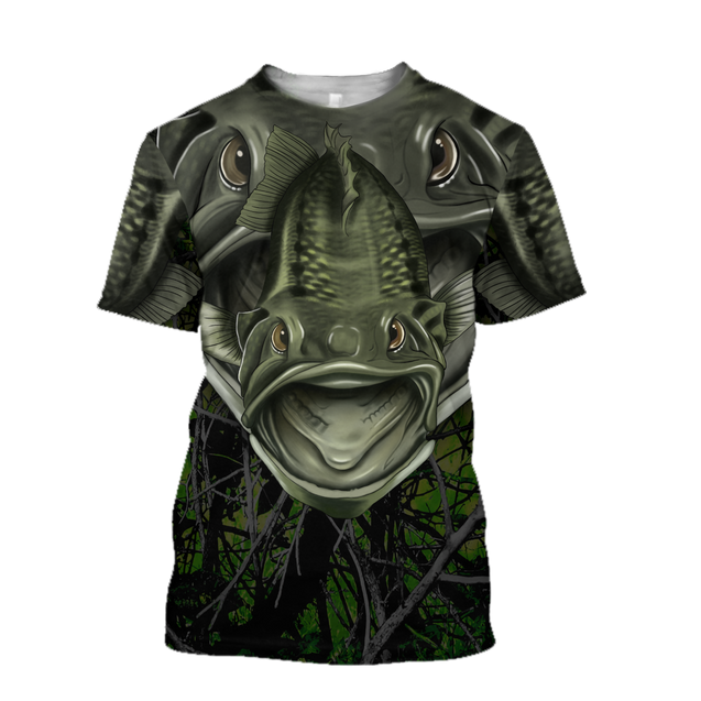 Largemouth Fishing Badass camo Cover 3d print shirts