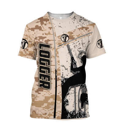 Premium 3D Printed Unisex Camo Logger Shirts MEI