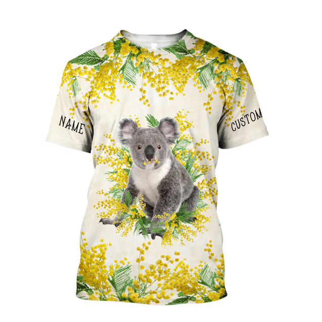 Custom name Australia Koala Golden Wattle Shirts