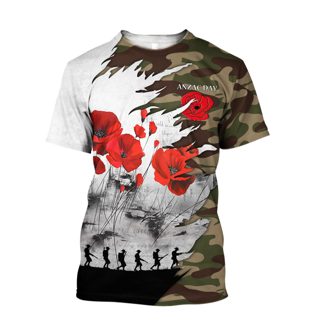 Premium Unisex Hoodie Poppy Flower Anzac Day ML