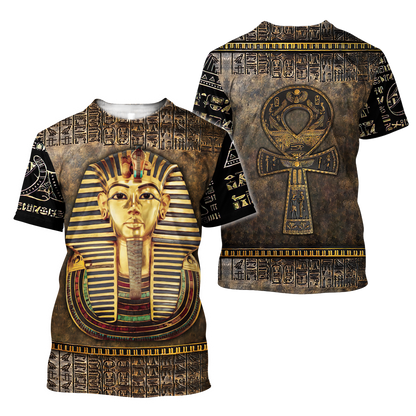 Custom name Pharaoh Ancient Egypt Ankh 3D design print shirts DQB22042103