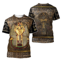 Custom name Pharaoh Ancient Egypt Ankh 3D design print shirts DQB22042103