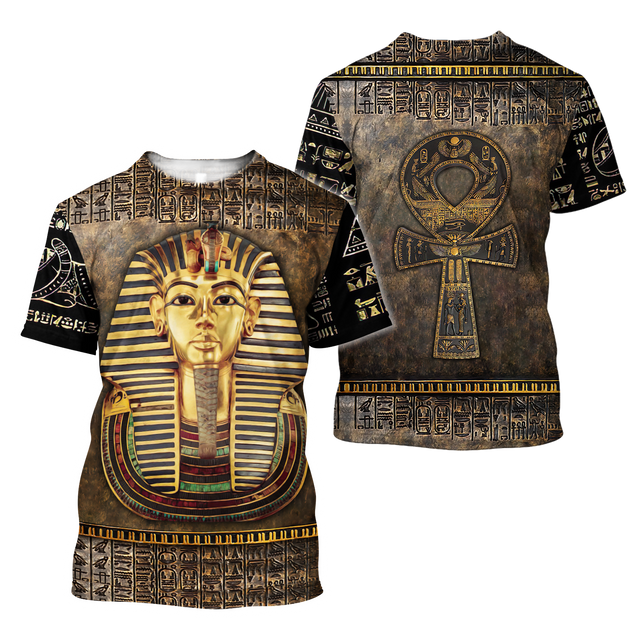 Custom name Pharaoh Ancient Egypt Ankh 3D design print shirts DQB22042103