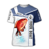 Custom name Snapper fishing Catch and Release 3D Design print shirts