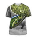 Custom name Bass fishing Fisherman Camo 3D Design print shirts