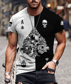 Ace Spade Skull Gothic Art 3D All Over Printed Unisex Shirts