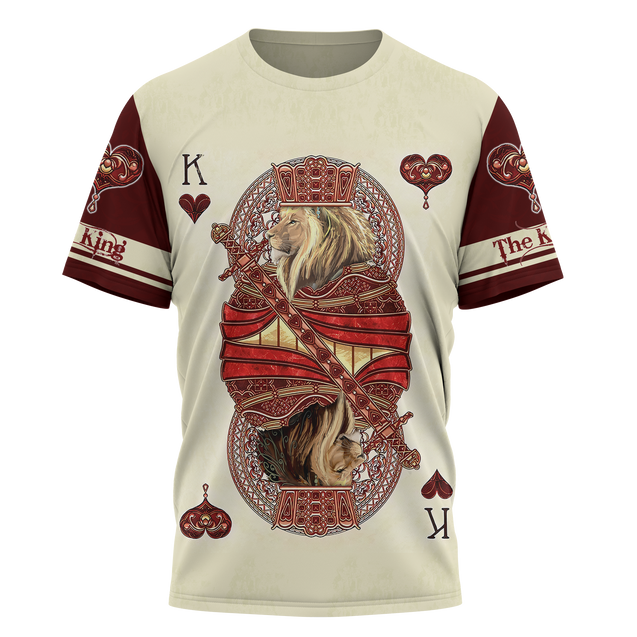 King Hearts Lion Poker 3D All Over Printed Combo T-Shirt BoardShorts