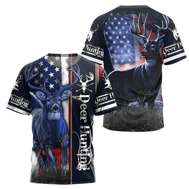 American Deer Hunting 3D All Over Printed Unisex Shirts